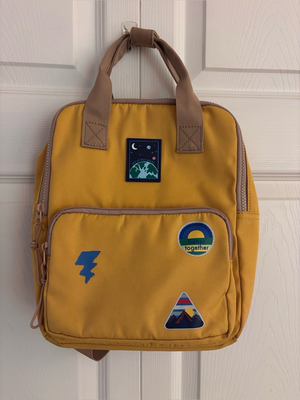 Target Cat & Jack Yellow Canvas Backpack Tote
